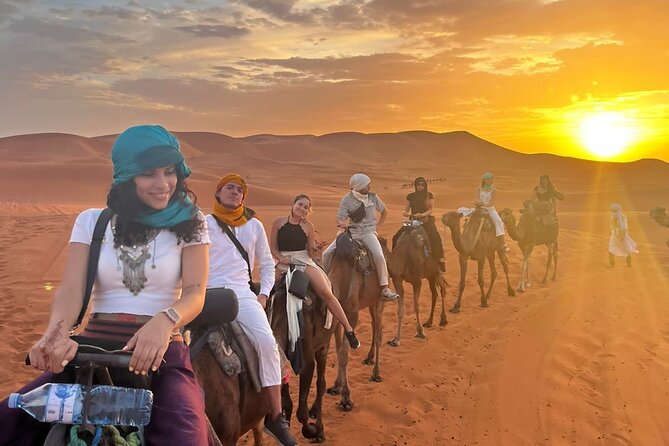 03 days from Marrakech to Fes to Merzouga with luxury camp - Camel caravan to the haimas: how the Merzouga night works