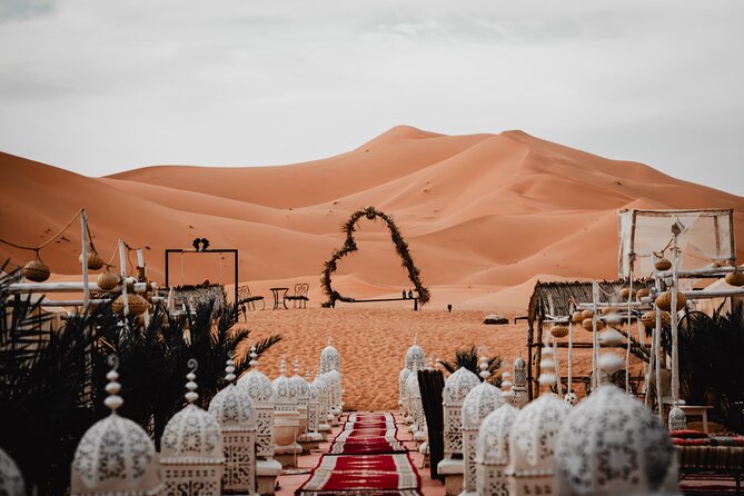 1 night Camel trek in Merzouga Desert Luxury Camp NO EXTRA - Day 1: 4:00 pm departure, camel caravan, and the sunset stop