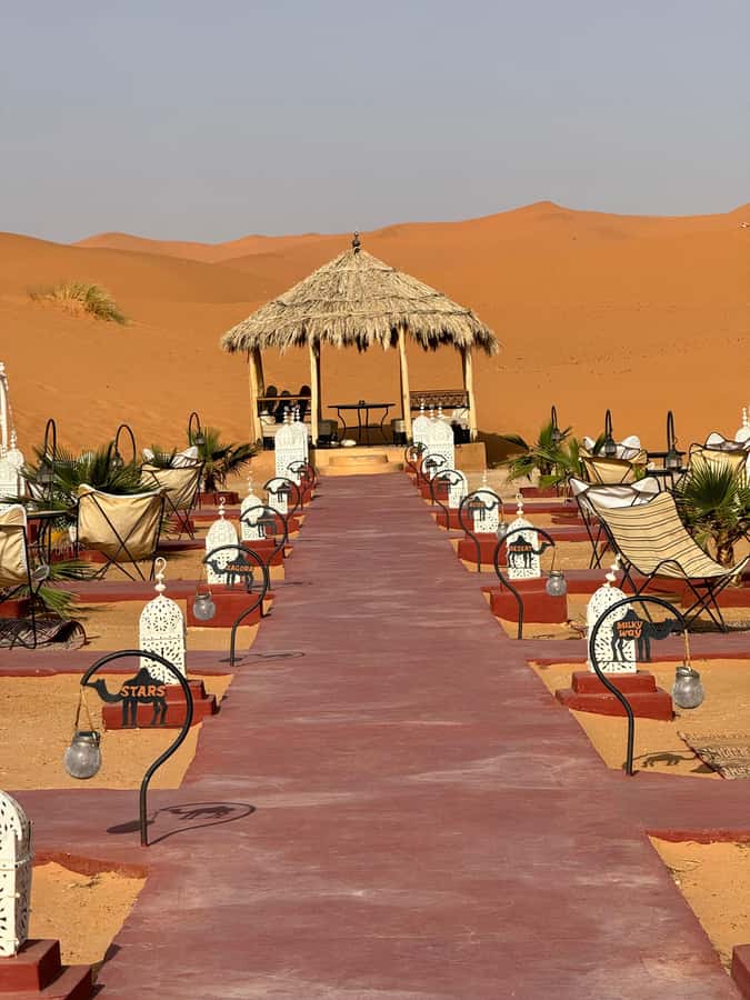 3-Day luxury Adventure: Marrakech to Merzouga incl.Quad/show - The Desert Camp Night: Berber-Style Comfort Without the Hardcore Trade-Off