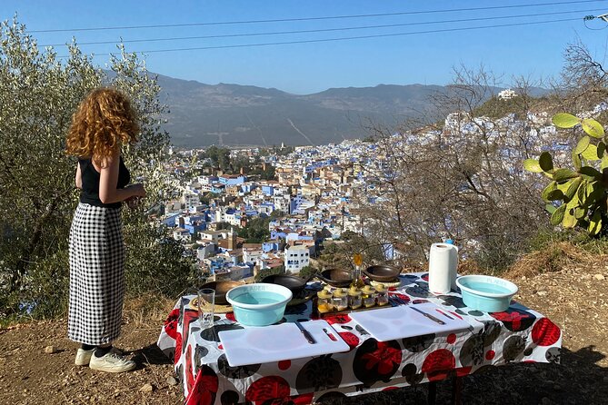 3-Hour Cooking Class overlooking the Blue City - Meeting at Bouzaafer and Getting to the Farm (Shoes Matter)