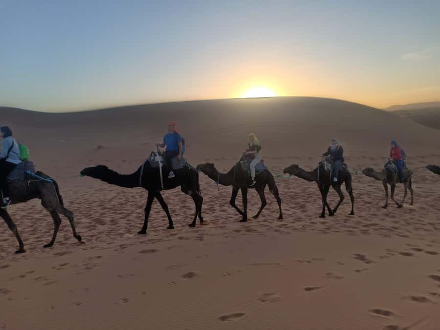 4-Day Marrakech to Merzouga Sahara Adventure & Camel Trek - Merzouga’s Erg Chebbi desert night: camel trek, dunes at sunset, and real stars