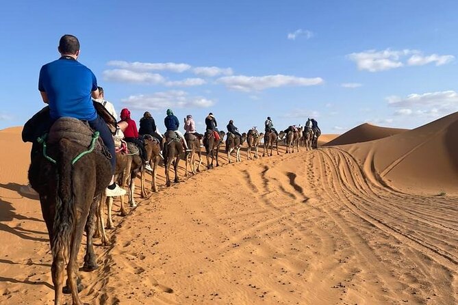 4 Days Desert Tour From Marrakech to Fes via Merzouga Dunes - Camel trek and camp life: what to expect on the sand