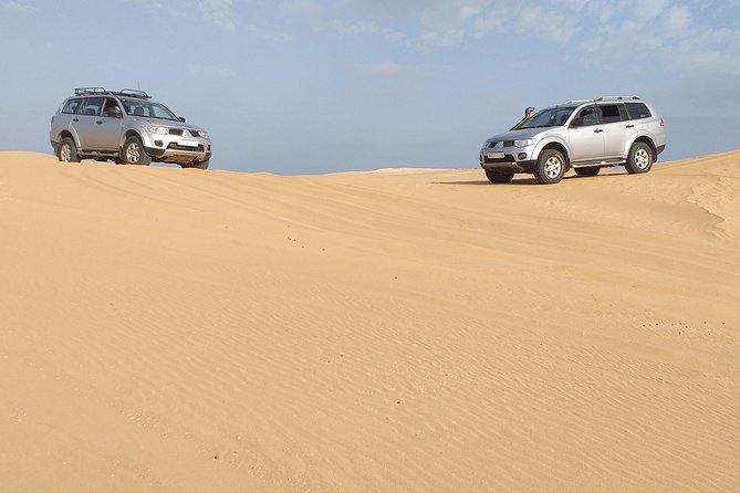 4 hours.Agadir : Trip to Sahara and tifnit fishing village - Tifnit fishing village and the big sand dunes stop