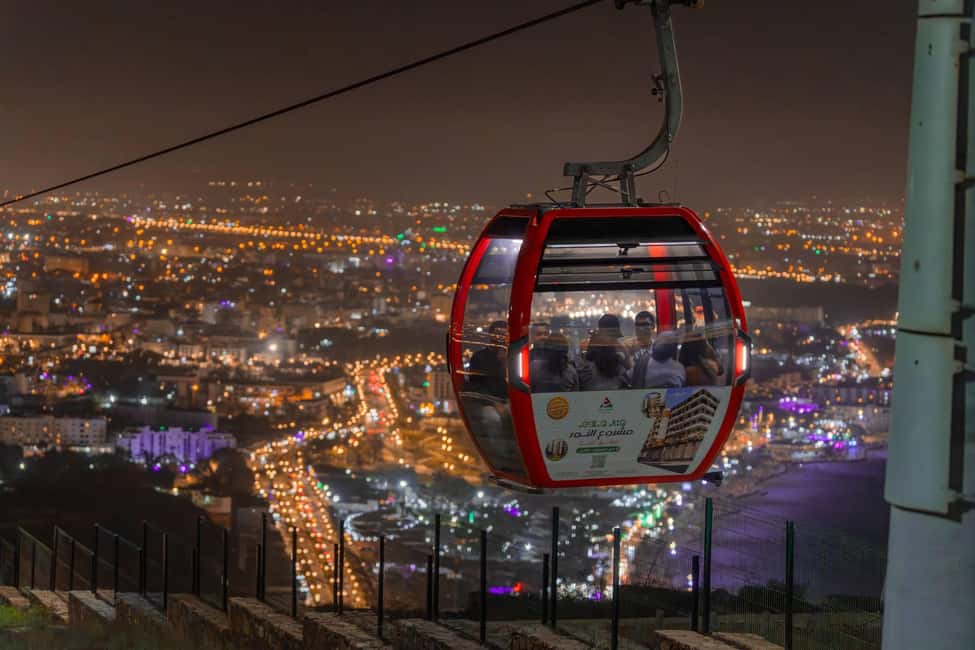 Agadir: Night Cable Car Round-Trip Ticket - Kasbah Oufella after dark: strolling among the city lights
