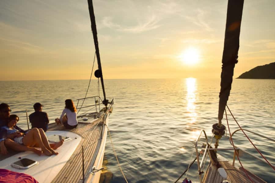 Agadir: Private Sunset Boat Tour with Light dinner - On the water: music, sea breeze, and Kasbah Mountain views