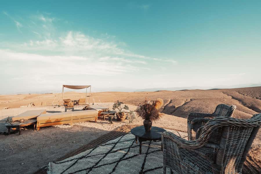 Agafay Desert: Inara Camp Luxury Private Lunch w/ Camel Ride - The welcome tea, the private tent, and the feeling of being away