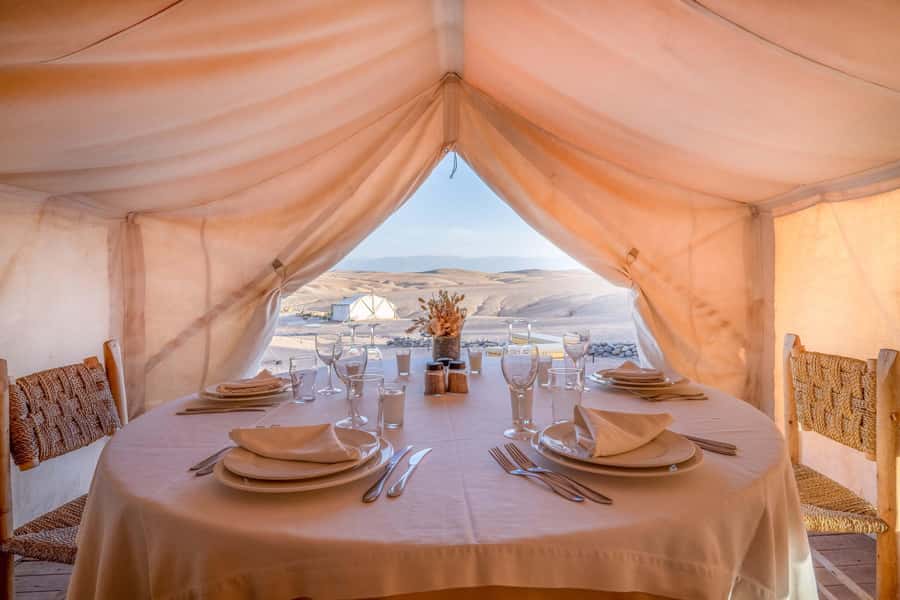 Agafay Desert: Inara Camp Luxury Private Lunch w/ Camel Ride - Camel ride around the camp: 20 minutes that fit the day