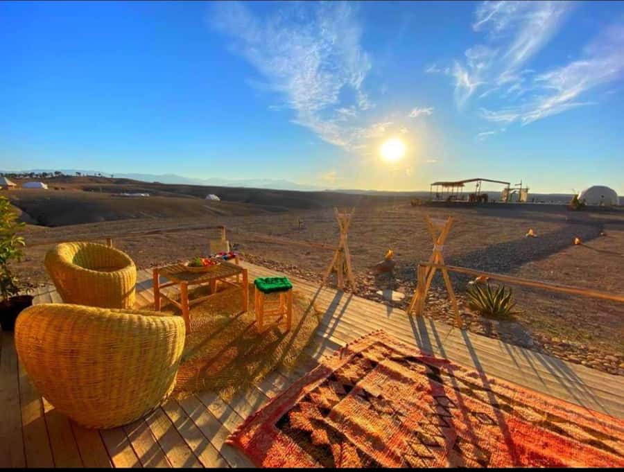 Agafay Desert: Magical Half-Day Lunch with Pool Swim - Lunch in a Desert Camp: Moroccan Comfort With Mountain Views