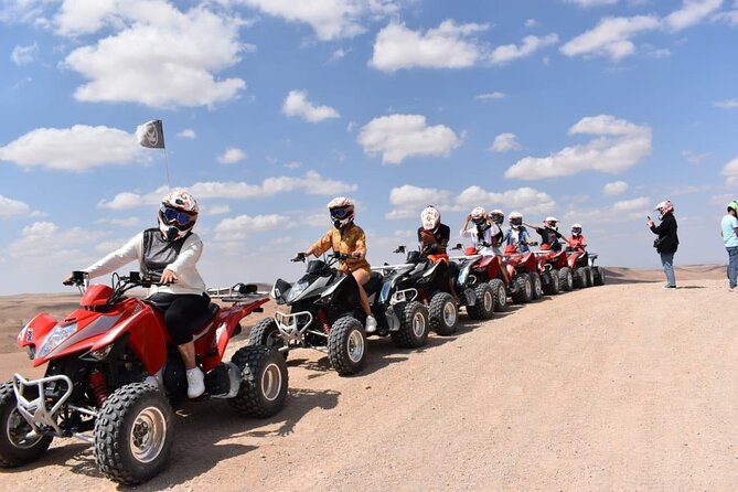 Agafay desert quad bike adventure - First Pickup and Helmet Check in Marrakech