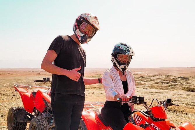 Agafay Desert: Quad bike and dinner Show - Camp at sunset: the dinner setup and how the show fits in