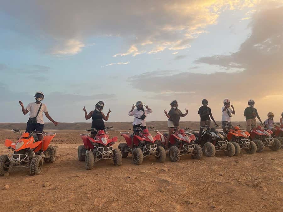 Agafay Desert: Quad Bike Experience with Lunch - Using the air compressor before lunch (yes, really)