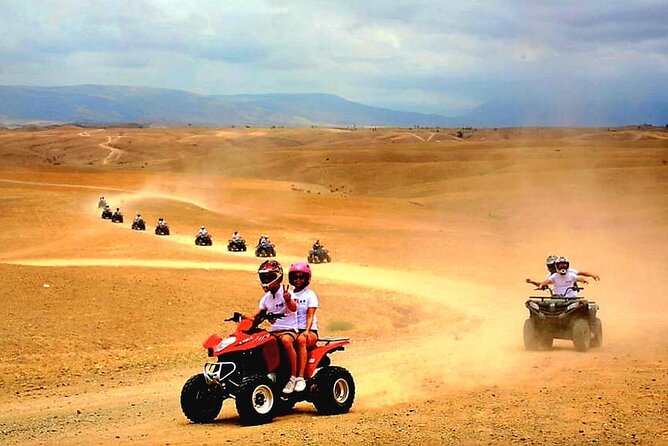 Agafay desert : Quad biking and camels and dinner with show - Pickup, Drive, and Meeting Your Guide