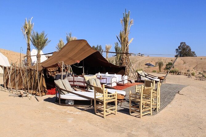 Agafay Desert sunset, camel ride, dinner - Dinner in a desert camp with entertainment: cozy, social, and planned