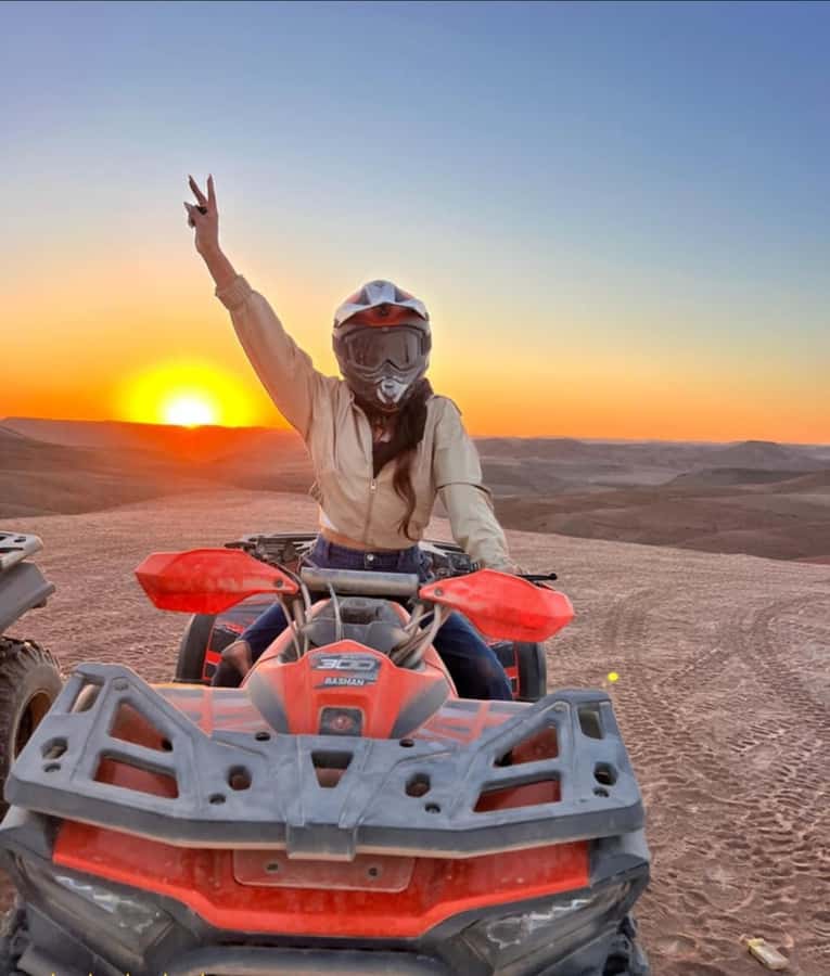 Agafay tour Quade Bike, Sunset and Romantic Dinner Show - The Sunset Photo Stop and the Camel Ride That Changes the Mood