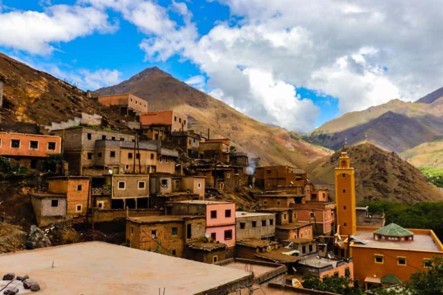 Atlas Mountain & Three Valleys Waterfalls & Desert Day Trip - Tagadirt lunch with a Berber family: the social center of the day