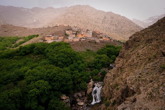 Atlas Mountains 3Valley &Sahara Camel ride Waterfalls Day Trip - Berber attire and the first mountain stop: more than a photo stop