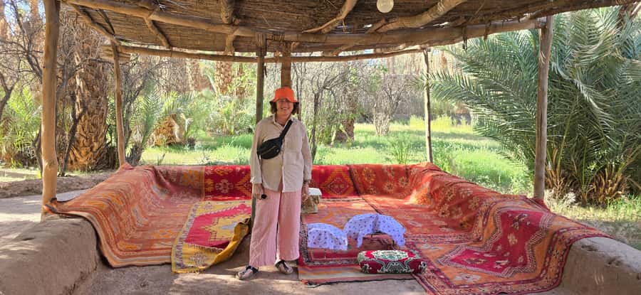Atlas mountains hike with waterfalls & 3 valleys day trip - Mint tea welcome in Imlil and the route toward Armed village
