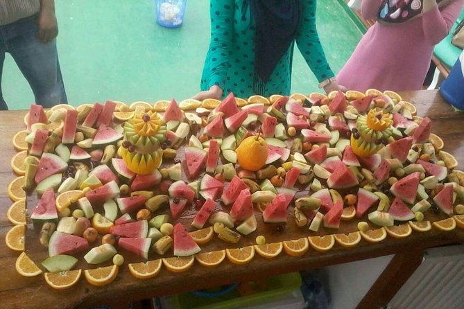 boat trip from 9 am to 3 pm fishing & swimming & barbecue & dessert - Lunch on the Boat: BBQ Fish, Turkey, Salads, Fruit, and Dessert