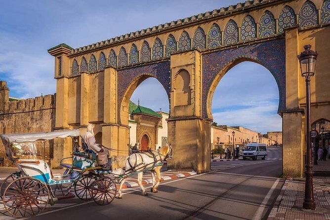Casablanca Transfer from Fes via Meknes and Rabat - Rabat on the Atlantic coast: Kasbah des Oudayas, Hassan Tower, Chellah