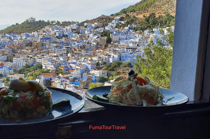 Chefchaouen day trip from Fez - The Grand Tarik-Ben-Ziad Mosque area and its striking minaret