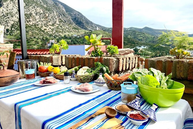 Chefchaouen Private Cooking Class with Mountain View - Starters, main course, and dessert: how the menu choice plays out
