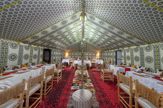 Day Trip and one night in Luxury camp merzouga - The luxury camp setup: heated tent comfort with real bathrooms