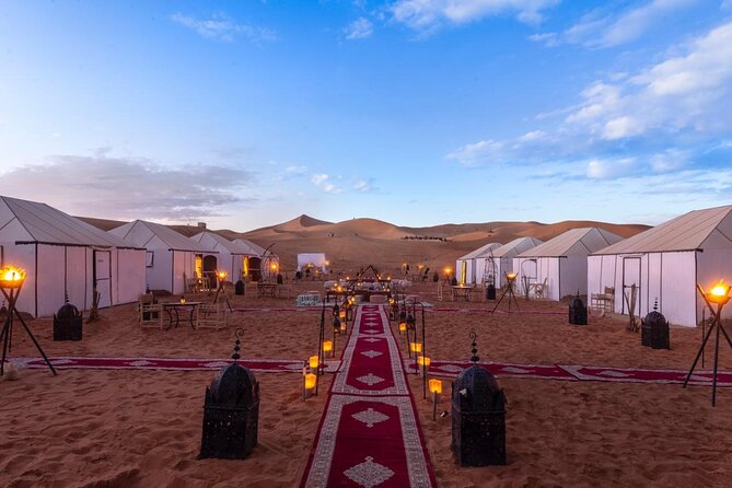 Day Trip and one night in Luxury camp merzouga - Dinner under the stars: included food, plus the evening atmosphere
