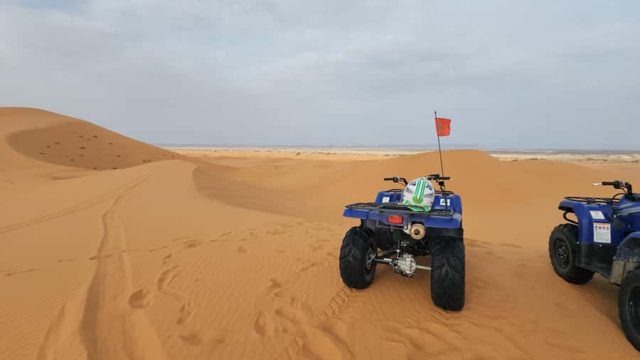 Desert Camp Overnight from Merzouga with Camel & Quad Bike - Day 2 Quad Bike Through the Dunes: The Guided 1-Hour Ride Back
