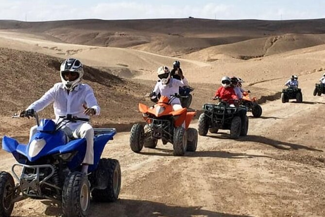 Desert quad biking and camel riding plus diner under stars - Camel Riding in Blue Ttouareg Outfits: A Photo-Friendly Second Act