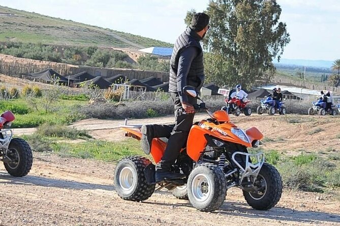 Desert quad biking and camel riding plus diner under stars - Riding the Agafay Dunes: Atlas Mountain Views in the Middle of the Adventure