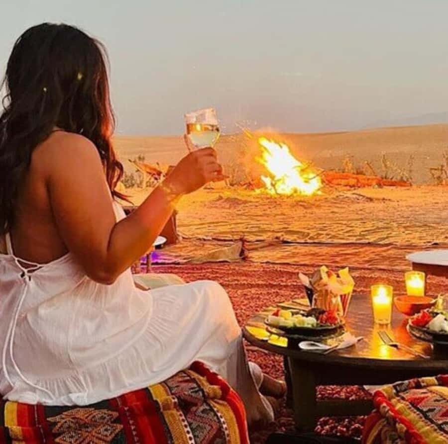 DINNER IN AGAFAY DESERT UNDER THE STARS WITH SHOW AND CAMELS - Berber Tent Dinner: 100% Moroccan Food With Mint Tea After