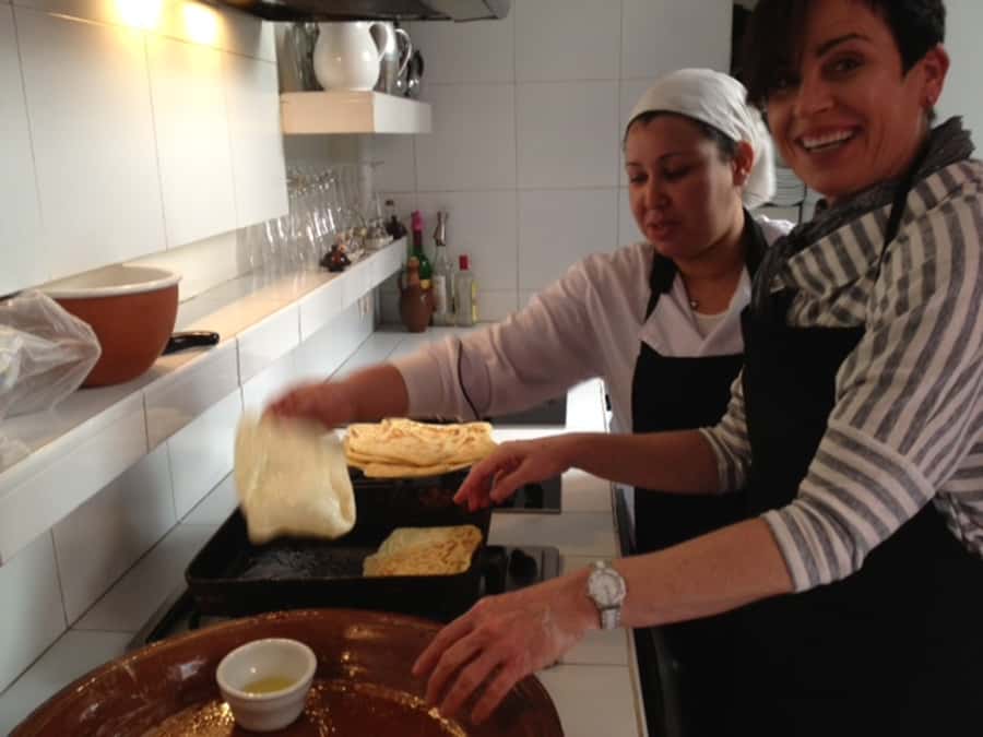 Edgy 8 Dish Private, Fusion Cooking Class, Menu Plan, Market - The souk shopping run: mint first, then real choices for 8 dishes