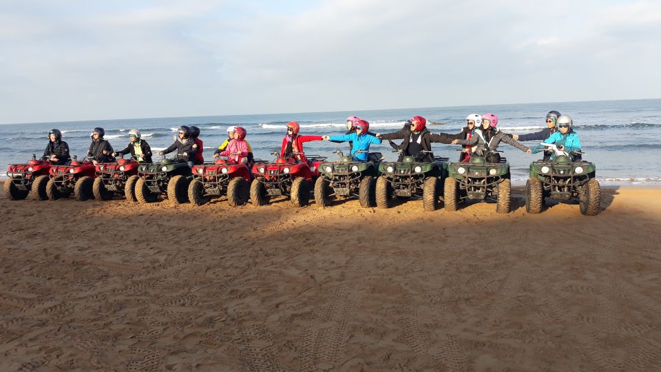 Essaouira P12 : 1h Quad bike tour and 1h dromedary Ride - Quad biking in Essaouira: driving your own line through beach sand