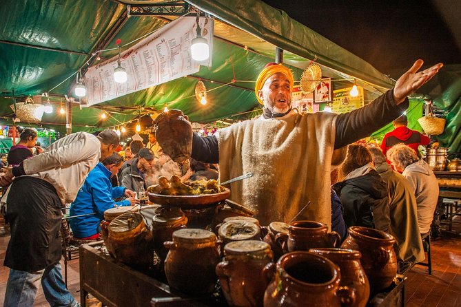 Evening Marrakech: Gastronomic and Market Tour Inside the Medina - Chez Lamine Hadj Mustapha: mechoui and tangia in a coals-and-smoke alley