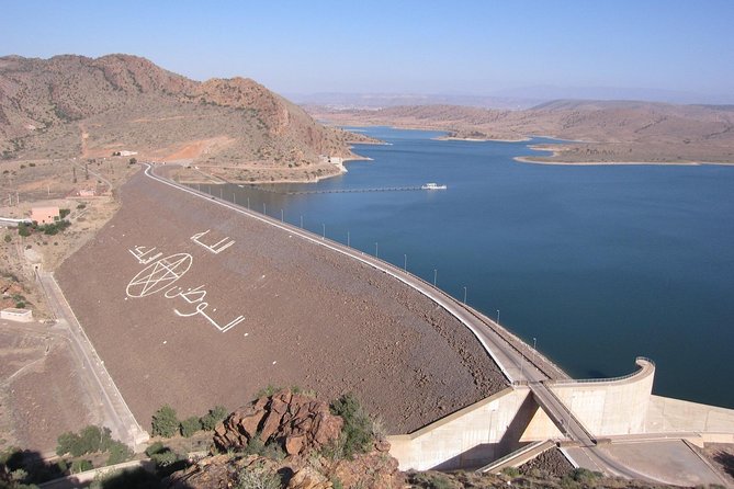 Excursion to the little Sahara, visit Tiznit, Tifnit, & Massa. - Youssef Ben Tachfine dam: lake views at the Anti-Atlas foot
