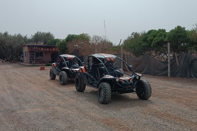 Explore the Marrakech Palm Desert in Buggy - Your buggy setup: helmets, goggles, and two-per-buggy reality