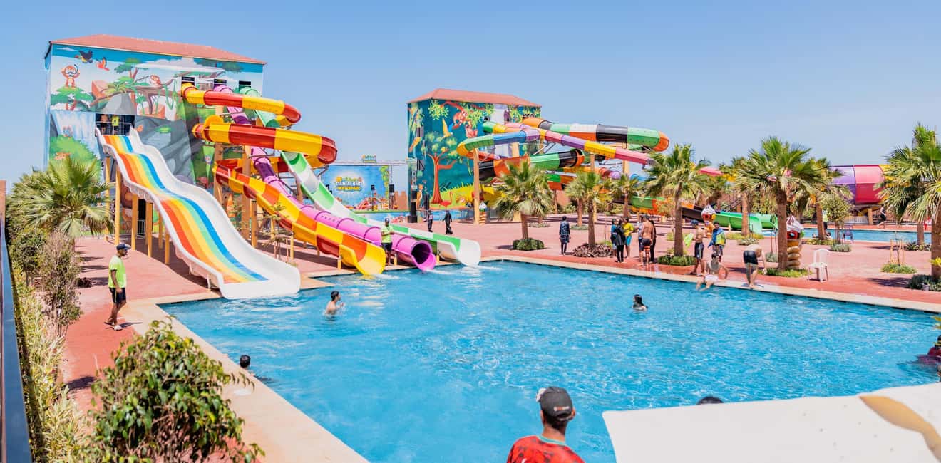 From Agadir: Aqua Park Entry with Transfers - DANIALAND Aqua Park: slides, wave pool, and family splash zones