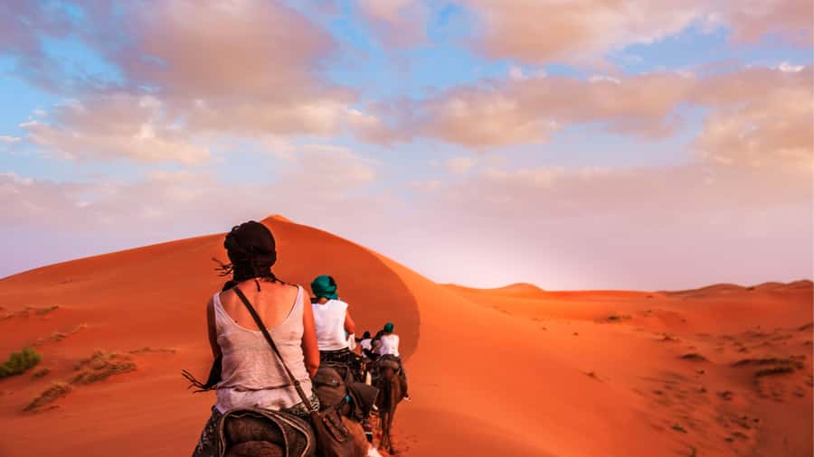 From Marrakech : 2 Days 1 night trip to Fes via Merzouga - Arriving in Merzouga: swapping wheels for camel power