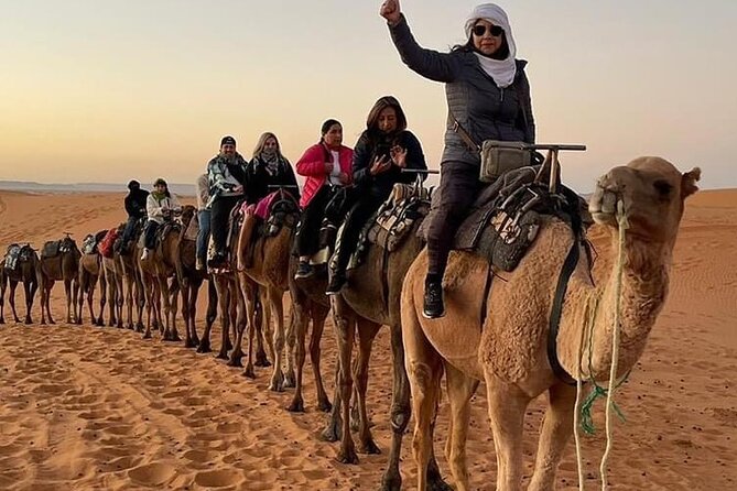 From Marrakech: 3-Day Tour To Magical Desert Merzouga - Merzouga and Erg Chebbi at Dusk: Camels, Dunes, Sandboarding, and Drums
