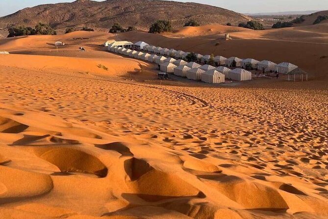 From Marrakech : 3 Days Desert Tour To Fes - Merzouga and Erg Chebbi camp: camel trek, sandboarding, and real night sky time