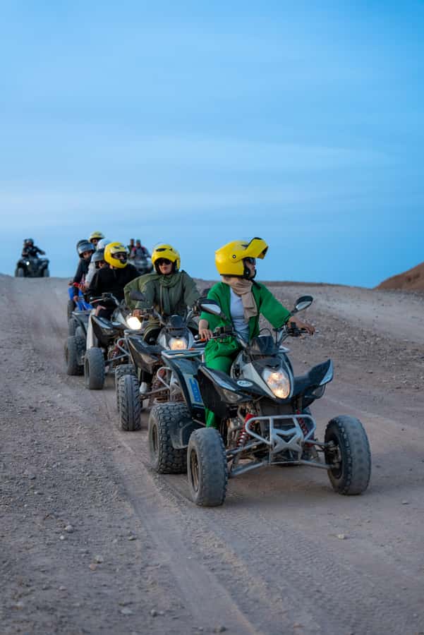 From Marrakech: Agafay Desert Quad Biking with Dinner & Show - From Marrakech pickup to the quad start point: what the flow feels like