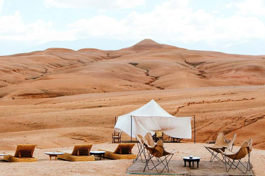 From Marrakech: Dinner show in Agafay Desert & Sunset Quad - Marrakech pickup and the 45-minute ride that sets the mood