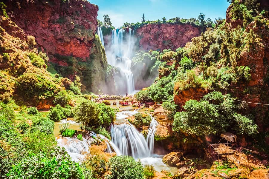 From Marrakech: Ouzoud Waterfalls Guided Tour & Boat Ride - The guided walk at the falls: viewpoints, stairs, and macaque moments