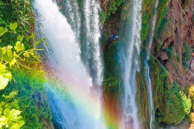 From marrakech :Ouzoud waterfalls ;local guide. Cruise boat - Caves and Water Mills at the Waterfall Base