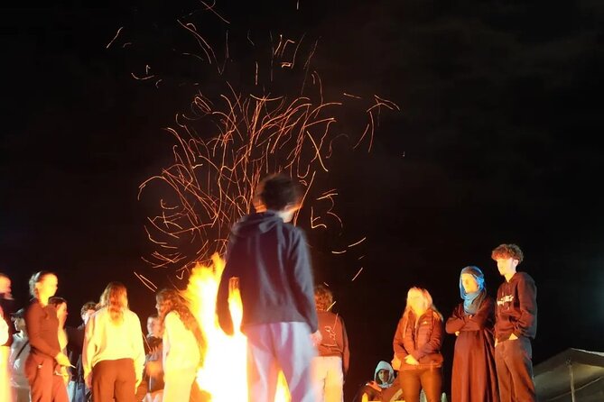 From Marrakech: Quad sunset dinner Experience & show - Camp Arrival: Tea, Berber Music, And Bonfire Comfort