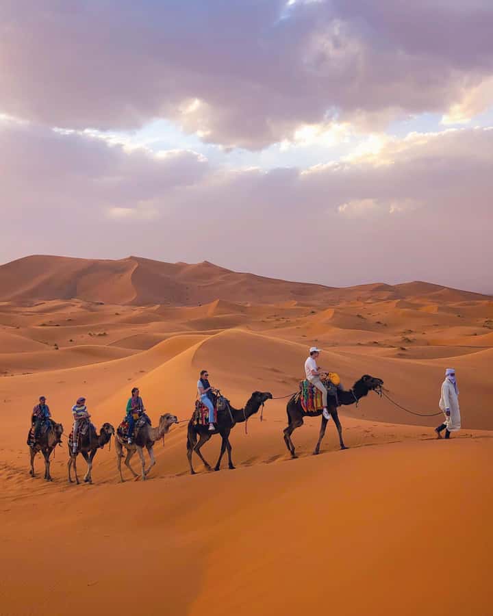 From Merzouga: Sunset Camel Ride & Sandboarding - Entering the Dunes with Your Camel Men: A Route Built for Easy Photos