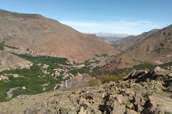 Full-Day Private Atlas Mountains and Agafay Desert Tour - The terrace lunch with big mountain views