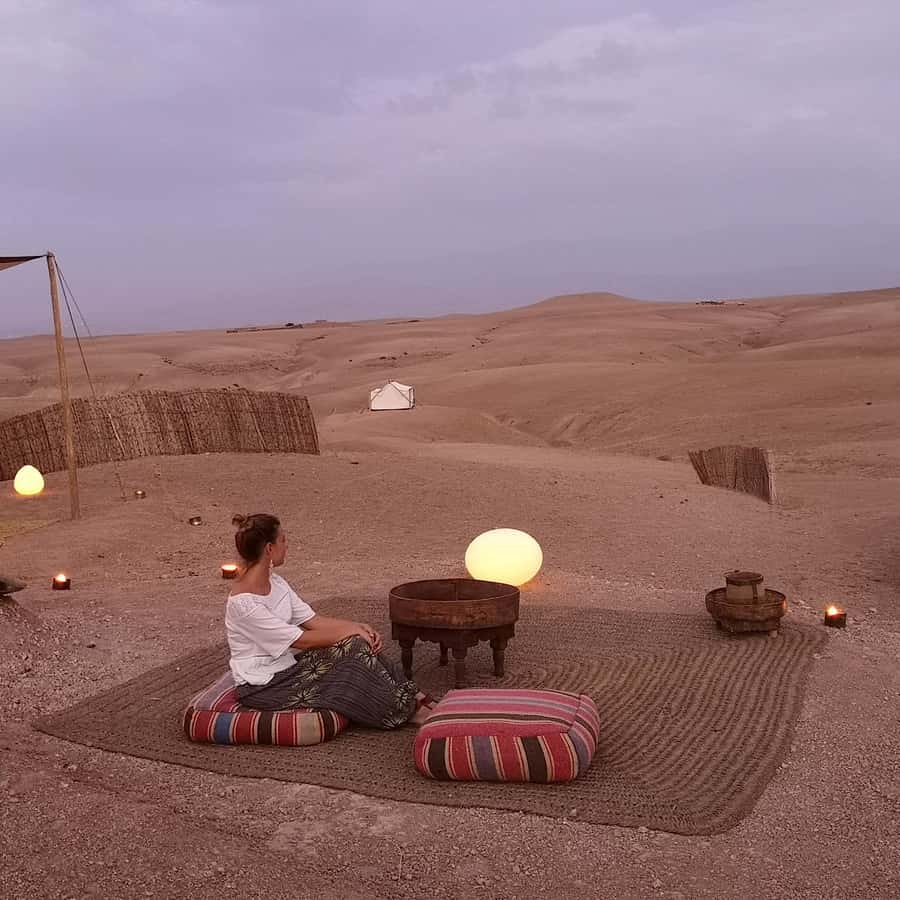 Magical Dinner In Agafay Desert Under the Stars & Camel rid - The Sunset Drive Into the Camp: Waiting Becomes Part of It