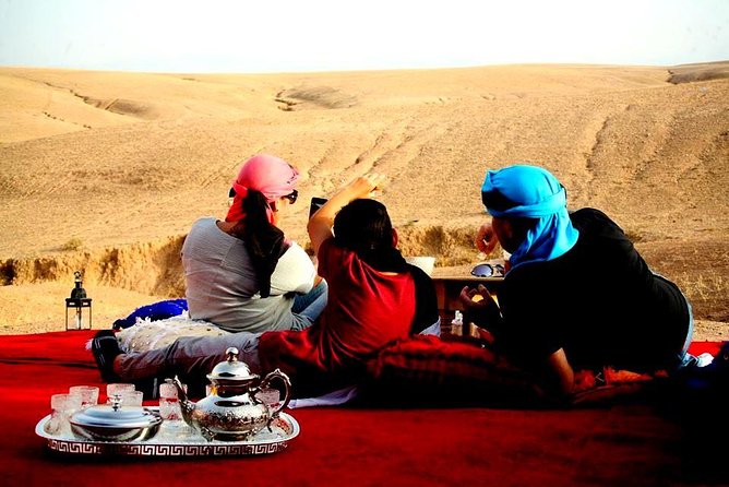 Magical dinner on sunset in Agafay desert and Camel Ride - Tea Pause and Chef-Driven Dinner in a Desert Tent