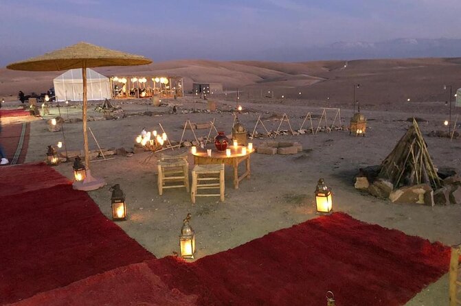 Magical Dinner & show on the sunset Of Agafay Desert - The menu’s Moroccan rhythm: tajine, couscous, and the tea finale